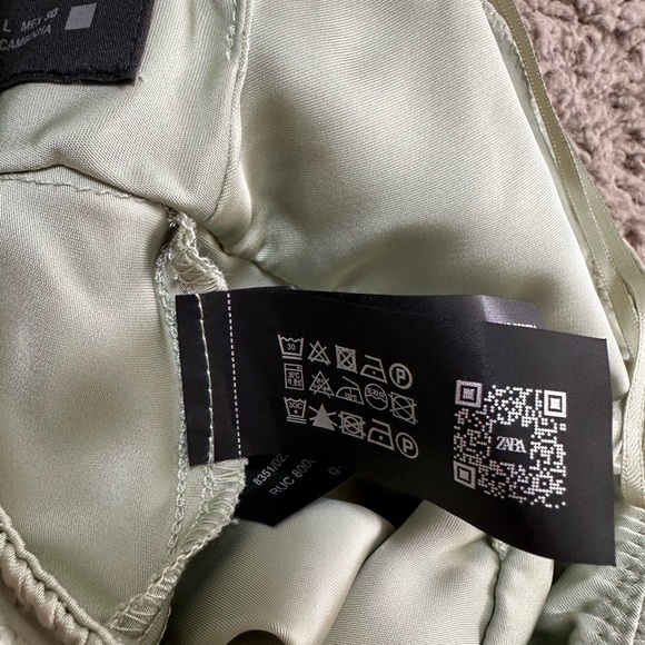 NWT ZARA SATIN SLIP DRESS - Mint - Picture 14 of 16